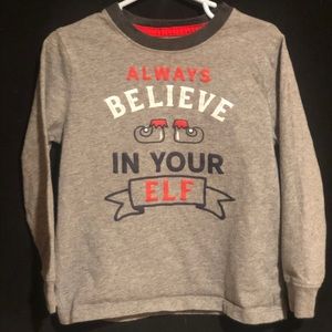 Oshkosh “Always believe in your Elf” Christmas Long Sleeve Size 4T